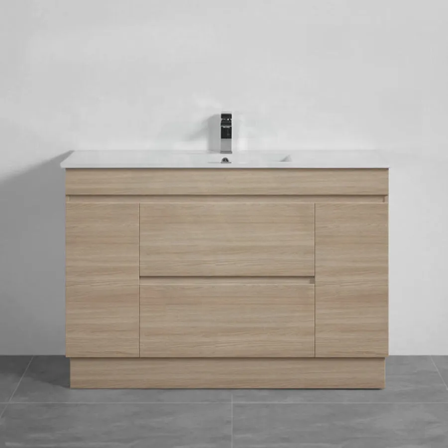2-Door 2-Mid-Drawer 1200/1500/1800mm Freestanding Bathroom Vanity Kickboard Single/Double Multi-Colour Cabinet Only