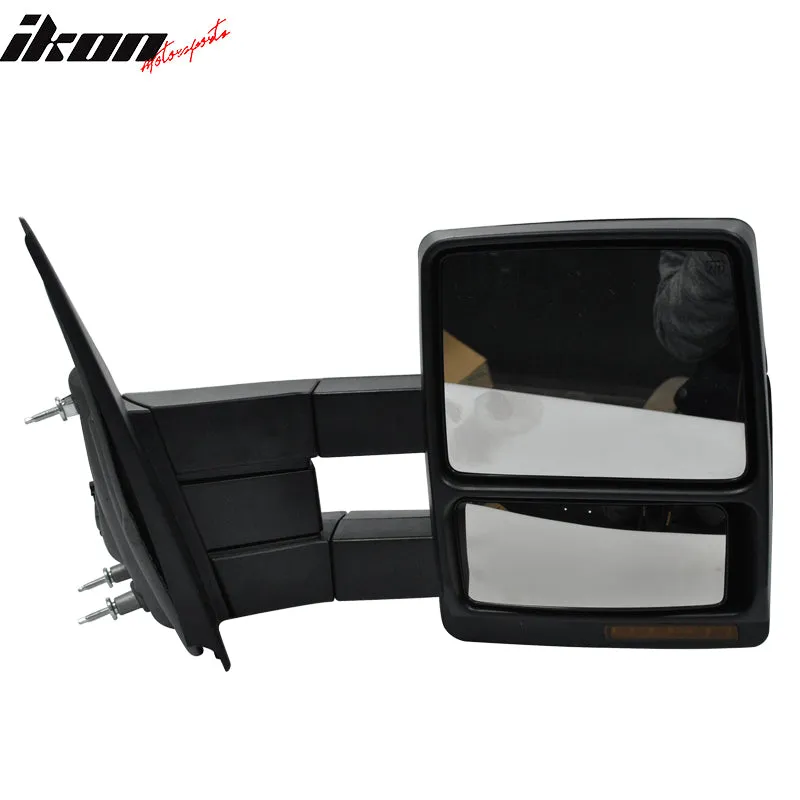 2009-2014 F150 Tow Mirrors Power Heated Turn Signalddle Light Chrome