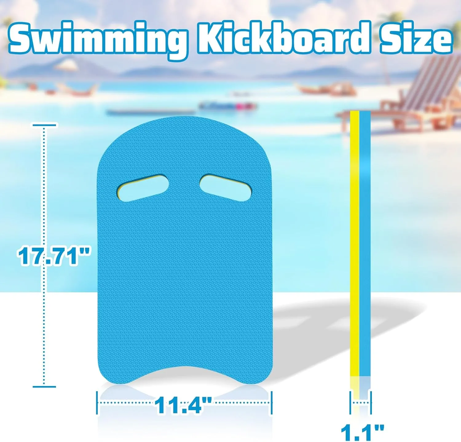 2025 Swimming Kickboards, Swim Training Aid for Kids and Adults, Kickboard for Kids, Adult Swim Training Aid with Handles, Adjustable Float for Pool Exercise, Fitness, Exercise