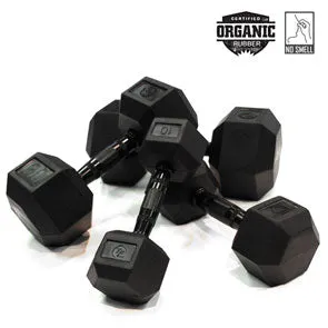 30lb Virgin Rubber Hex Dumbbell Low Odour SDVR-30