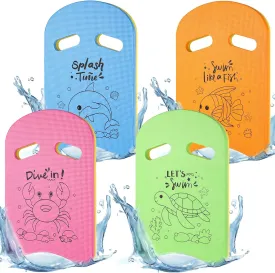 4 Pack Swim Kickboard for Kids Cute Swimming Training Kick Board Funny Training Aid Float Swimming Pool Exercise Equipments for Beginning Swimmers