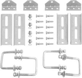 4 Set 8" Hot Dipped Galvanized Boat Trailer Bunk Bolster Bracket Swivel Top Bunk Bracket Mounted Assembly Kit for Bunk Board 1.5" x 3" 2" x 3" 3" x 3" Boat Trailer Crossmember