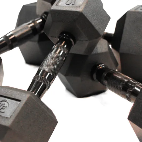 45lb Virgin Rubber Hex Dumbbell Low Odour SDVR-45