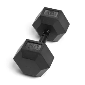 50lb Virgin Rubber Hex Dumbbell Low Odour SDVR-50