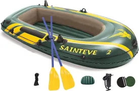 Adult Inflatable Boat Set, Inflatable Fishing Boat, Inflatable Kayak, Lake Water Raft, Swimming Pool