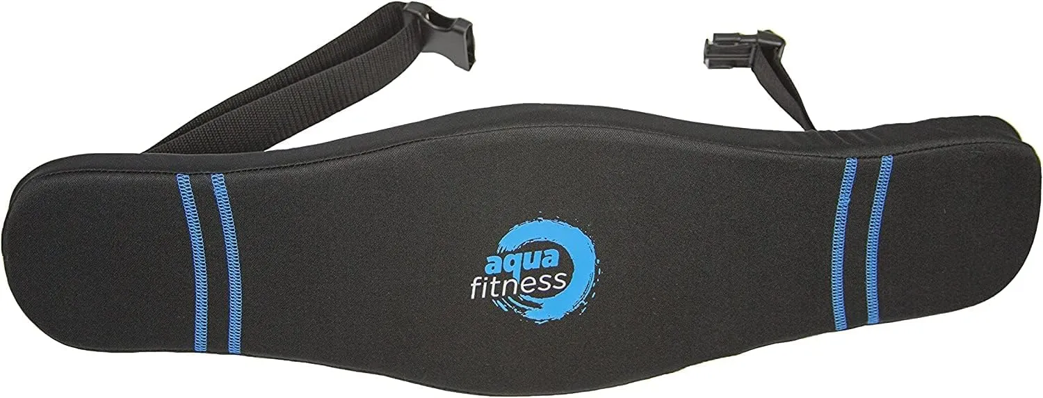 Aqua LEISURE New Aqua Water Fitness Deluxe Flotation Belt ?C Adult Aquatic Swim Belt for Water Aerobics and Other Pool Exercise ?C Black/Blue, (AZF21363) (Packaging may vary)