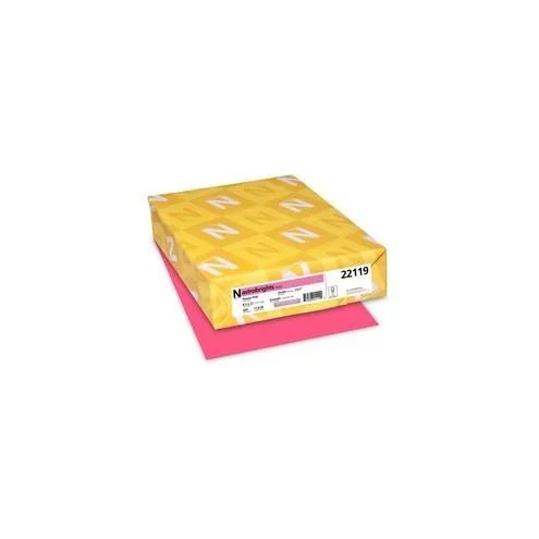 Astrobrights Inkjet, Laser Print Colored Paper - Letter - 8 1/2" x 11" - 24 lb Basis Weight - Smooth - 500 / Ream - Plasma Pink