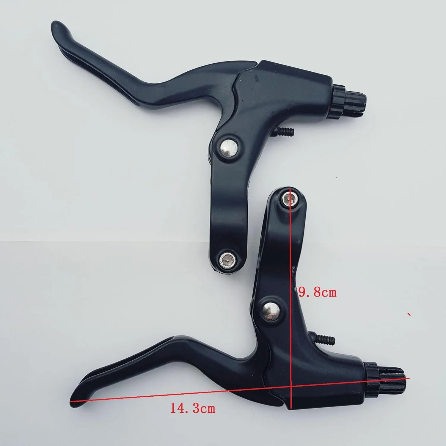 BlueSunshine 1 Pair Universal Full Aluminum Alloy Bicycle Brake Handle Mountain Road Bike V-Type Brake Lever 2.2cm Diameter (Brake)