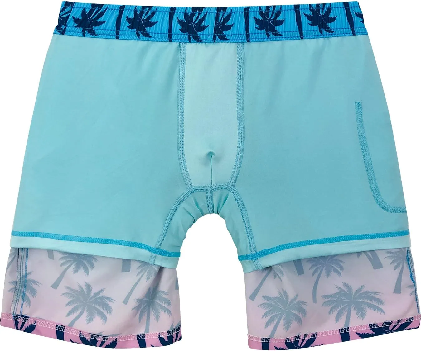Boys Swimming Trunks with Compression Liner 2 in 1 Quick-Dry Swim Board Shorts with Pockets