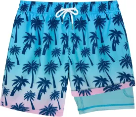 Boys Swimming Trunks with Compression Liner 2 in 1 Quick-Dry Swim Board Shorts with Pockets
