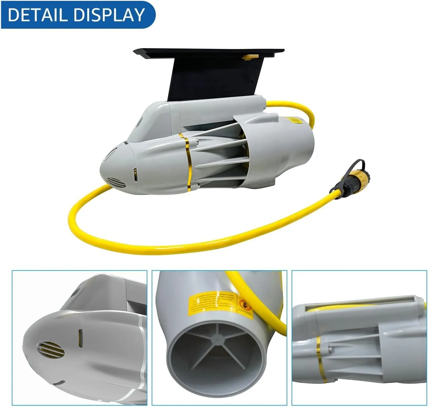 Electric Power Fin with Battery Case, Underwater Thruster Brushless Motor for SUP, Surf, Kayak, Stand Up, Paddle Board DC 12V 24V for Inflatable,Paddle Boards,Fishing Boats