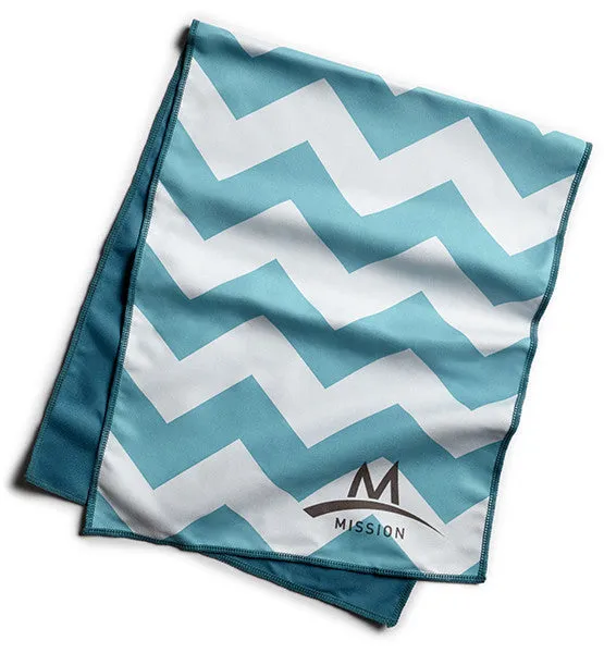 Enduracool Microfiber Cooling Towel | Blue Chevron
