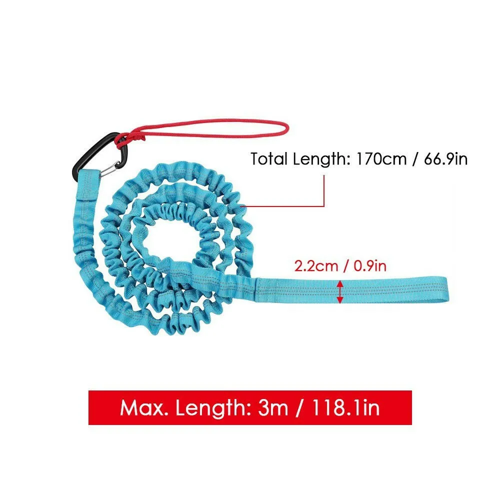 Extra Strong Bike Bungee Tow Rope Heavy Duty  Towing Pull Cable with Carabiner Van Mountain Bike Parent-Child Rally Rope Cycling Strength Pull Strap