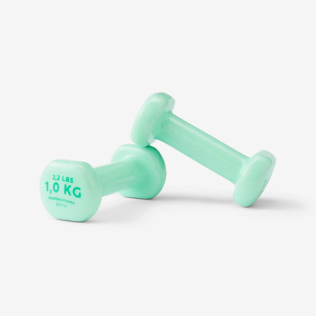 Fitness 1 kg Dumbbells Twin-Pack - Green
