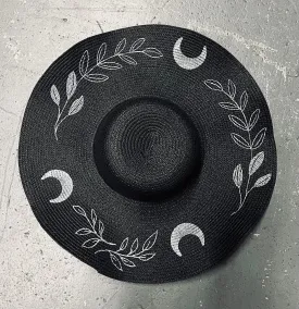 Floppy Sun Hat - XL Brim - Black/Charcoal Fern Moon