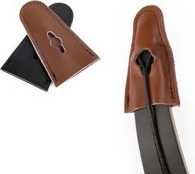 FUNTRESS Archery Recurve Bow Limb Protector Leather Guard Protector End Replacement Caps for Traditional Bow Longbow(1 Pair)