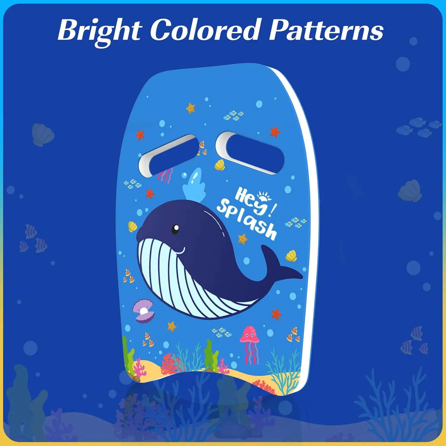 HeySplash Swim Kickboard for Kids, Swimming Kickboard Cute Pattern Swim Training Aid for Children, Pool Exercise Equipments for Beginning Swimmers Safety Swim Board Auxiliary