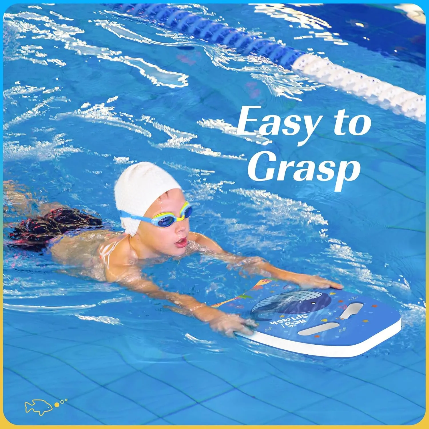 HeySplash Swim Kickboard for Kids, Swimming Kickboard Cute Pattern Swim Training Aid for Children, Pool Exercise Equipments for Beginning Swimmers Safety Swim Board Auxiliary