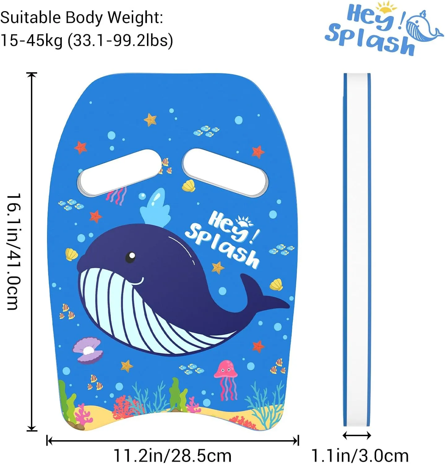 HeySplash Swim Kickboard for Kids, Swimming Kickboard Cute Pattern Swim Training Aid for Children, Pool Exercise Equipments for Beginning Swimmers Safety Swim Board Auxiliary