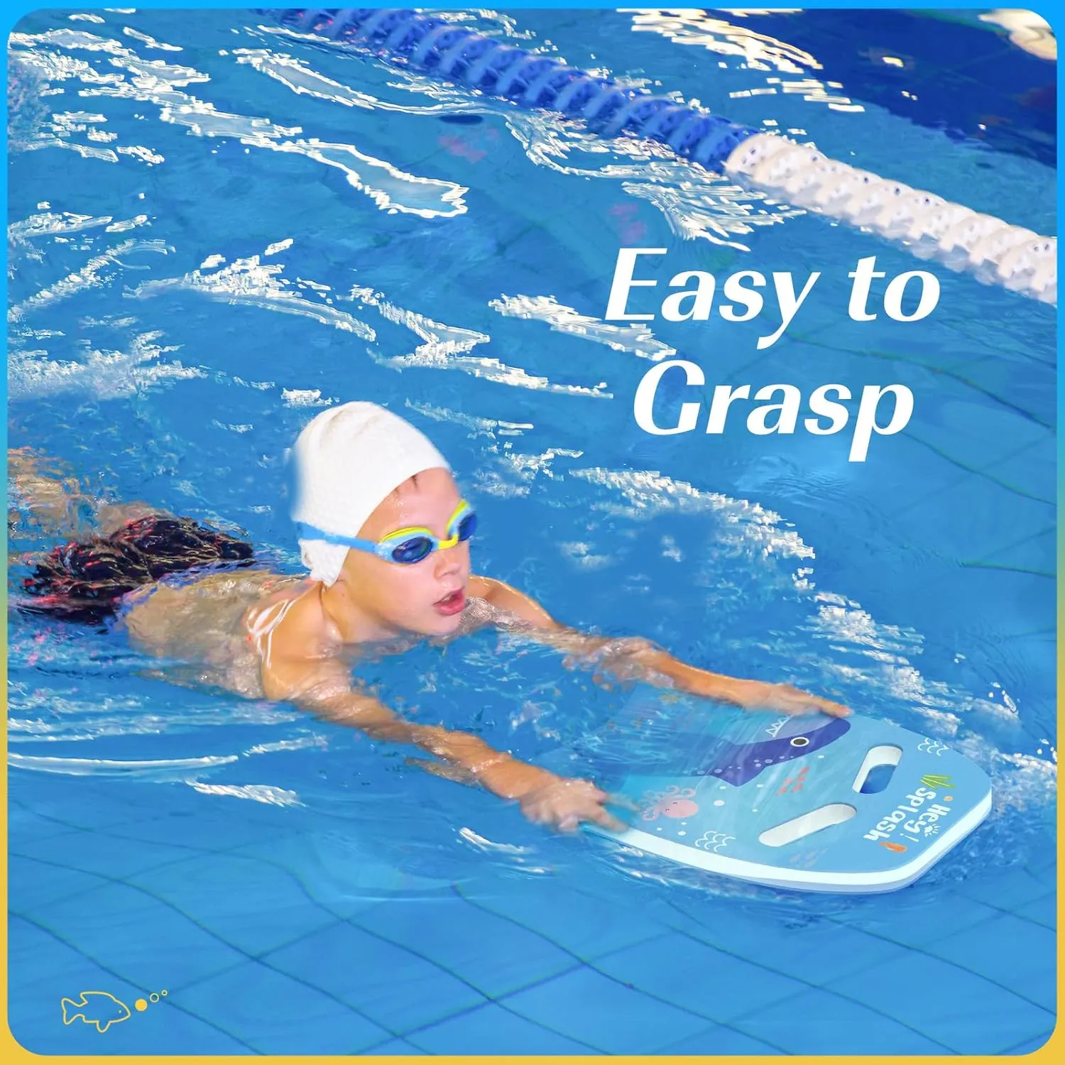 HeySplash Swim Kickboard for Kids, Swimming Kickboard Cute Pattern Swim Training Aid for Children, Pool Exercise Equipments for Beginning Swimmers Safety Swim Board Auxiliary