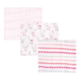 Hudson Baby Cotton Muslin Swaddle Blankets, Llama