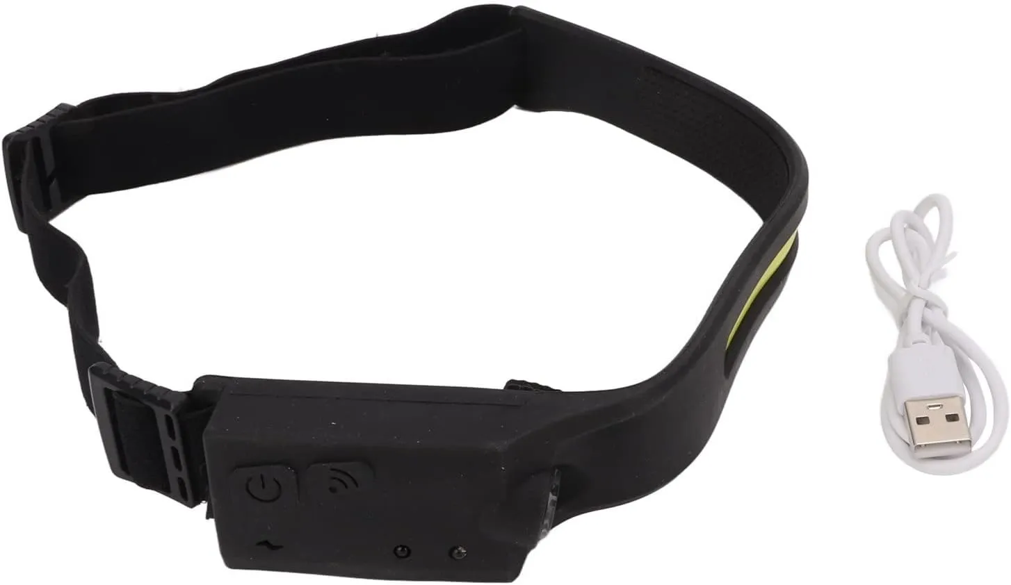 LED Headlamp,270 Hand Iduction Rechargeable Motion Headlamp,Multifunction Robust Silicone RunningLamp for Absenteeism,Maintenance,Outdoor,Fishing,Jogging
