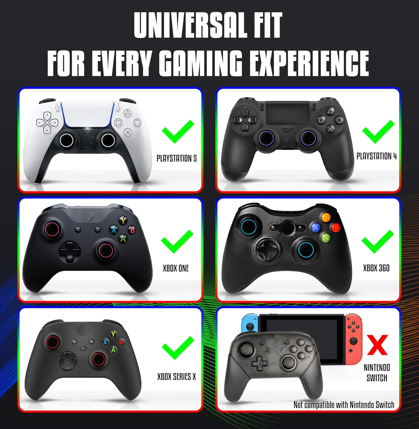 MatoSan PS5 Controller Grip Thumbstick Accessories Silicone Caps Grip, PS4 Sticks, PS5 Controller Thump Grips Protection - Enhanced Precision & Durability PS5 Thumpstick Grips (BlueSan)