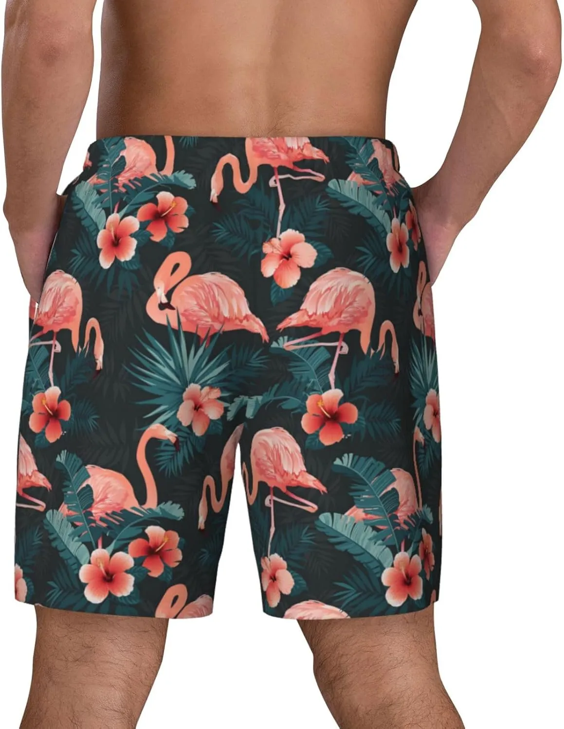 Mens Swim Trunks with Compression Liner Quick Dry Men's Swimming Shorts Beach Board Shorts Swimwear Bathing Suits