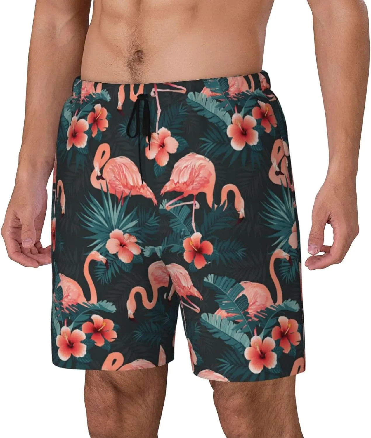 Mens Swim Trunks with Compression Liner Quick Dry Men's Swimming Shorts Beach Board Shorts Swimwear Bathing Suits