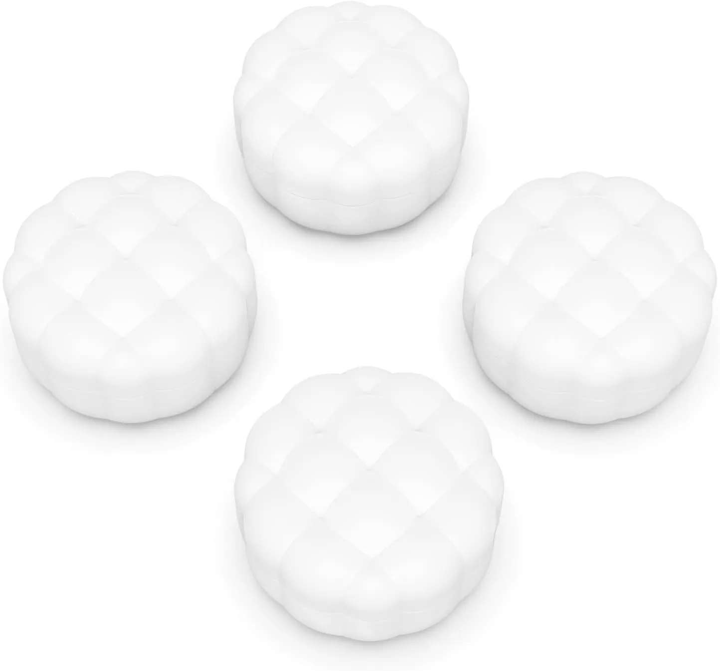 PlayVital Thumbs Cushion Caps Thumb Grips for ps5/ps4, Thumbstick Grip Cover Joystick Caps for Xbox Series X/S, Xbox One, Elite Series 2, Switch Pro Controller - Puff Cloud Texture Design White