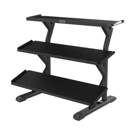 Precor Vitality Series 3-Tier, 10-Pair, Flat Tray Dumbbell Rack (VBR 6804)