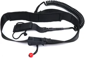 Surf Leash Quick Release Waist Belt for Paddle Boards, 10 ft Coiled Leash for SUP, Adjustable & Lightweight