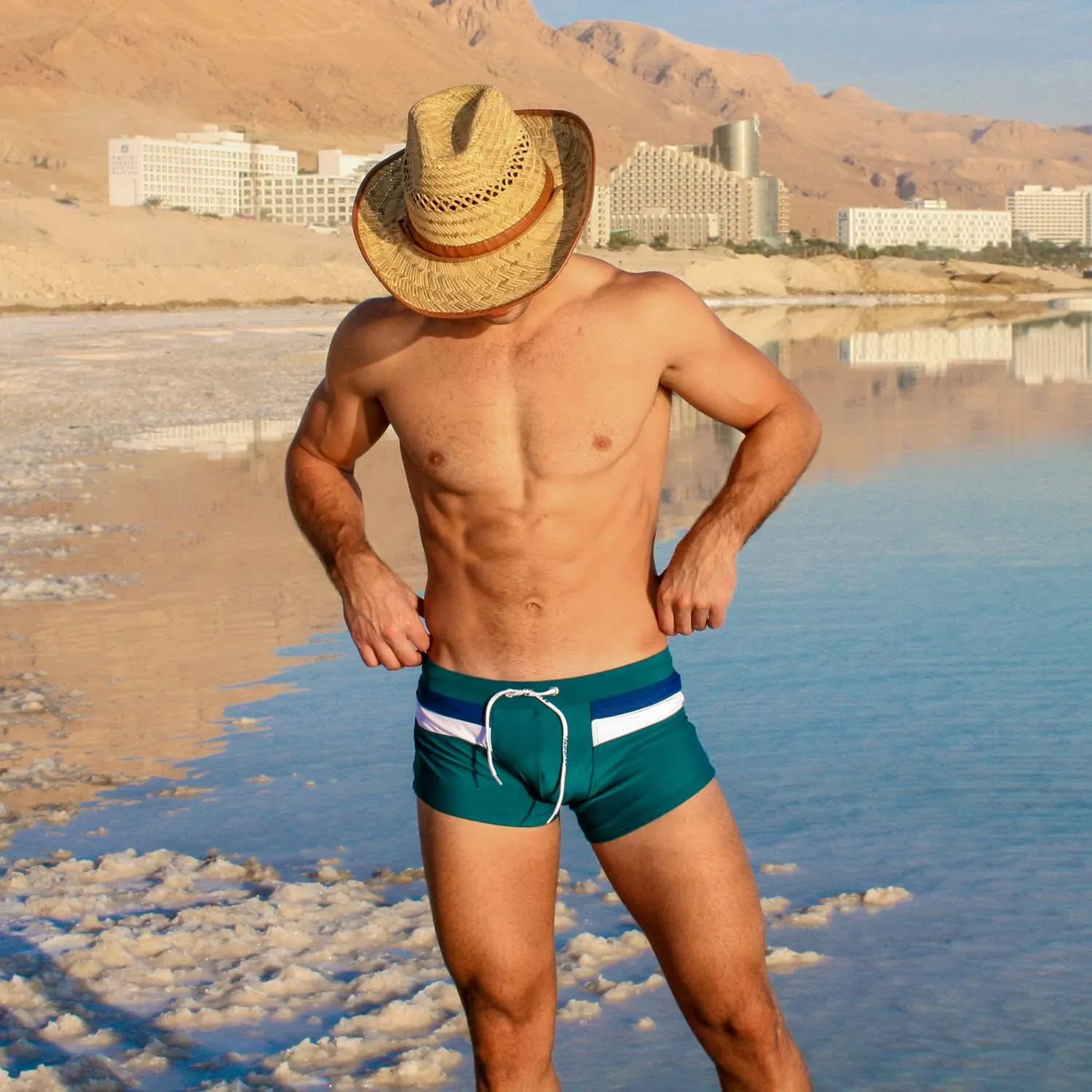 Taddlee Sexy Swimwear Men's Swimsuits Swim Boxer Briefs Square Cut Bathing Suits