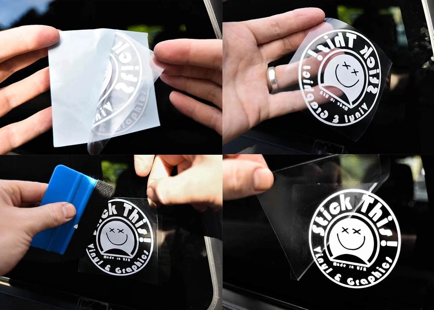 Tiny Human On Board Decal Baby on Board | Made in USA by Stick This! | Sticker for Car or Truck Windows, Laptop, Water Bottle, Tablets etc. | 5" x 4.75" | (White, 1)