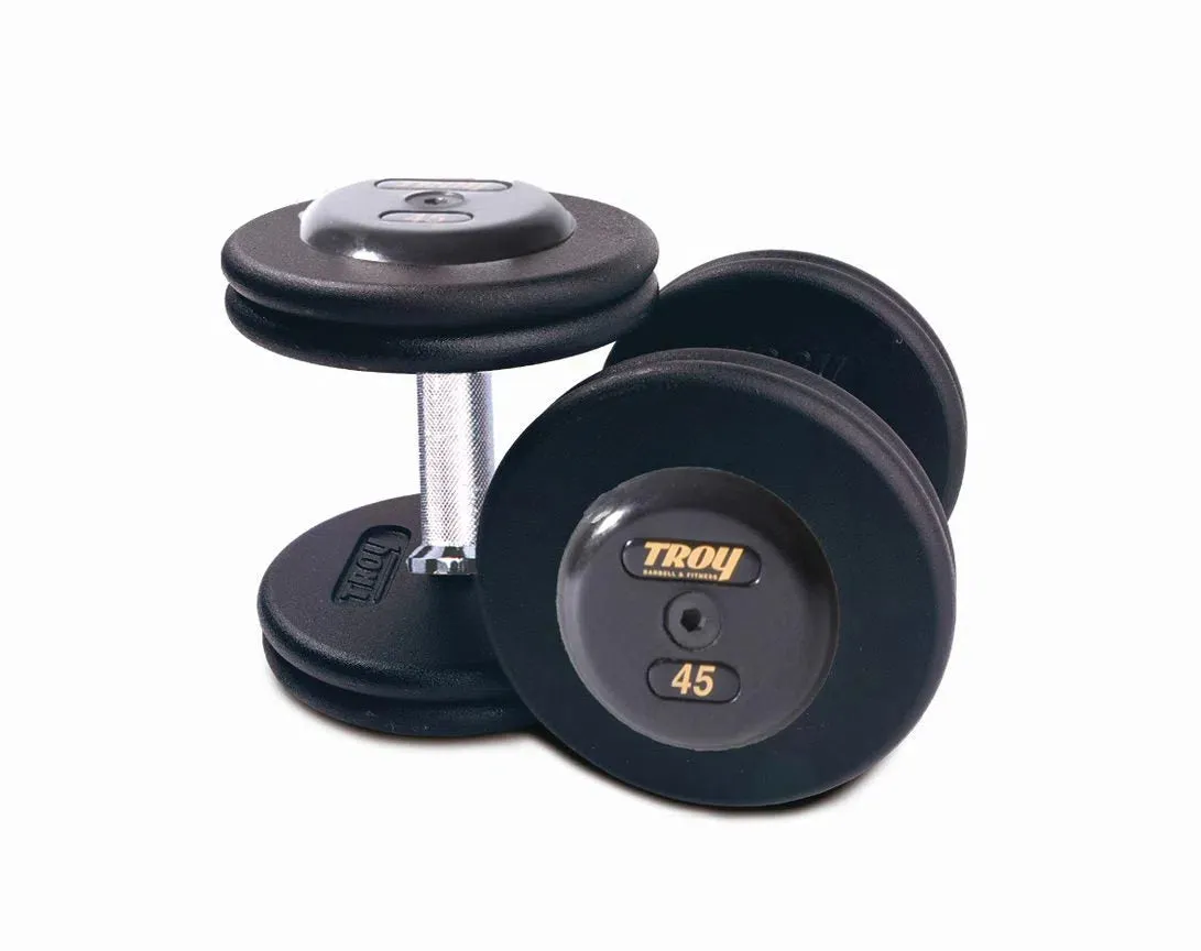 Troy Black Iron Pro-Style Round Dumbbell Set