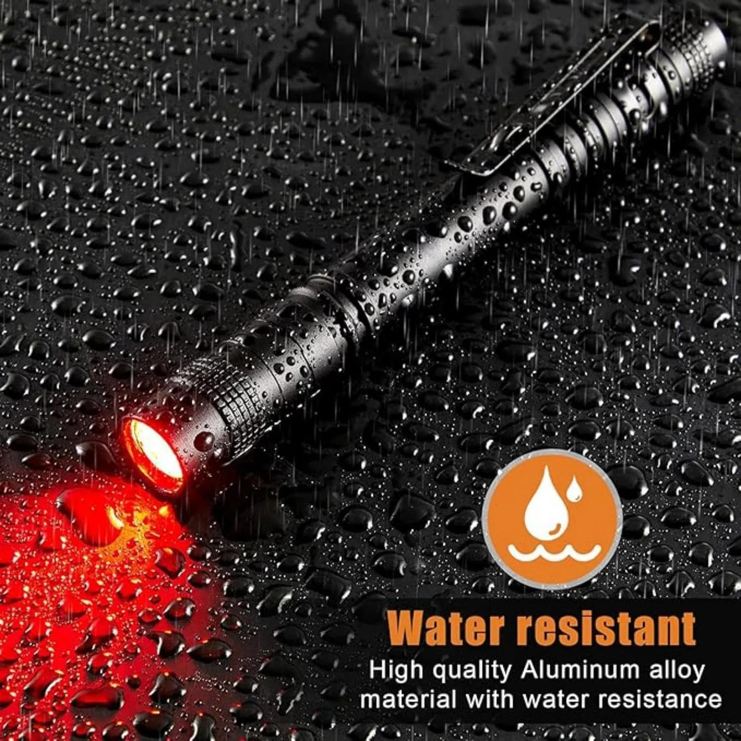 Tuanse 6 Pcs Red Light Flashlight Red LED Flashlight Pen Light Bright Torch for Night Astronomy Aviation Observation Turtle Safe Beach