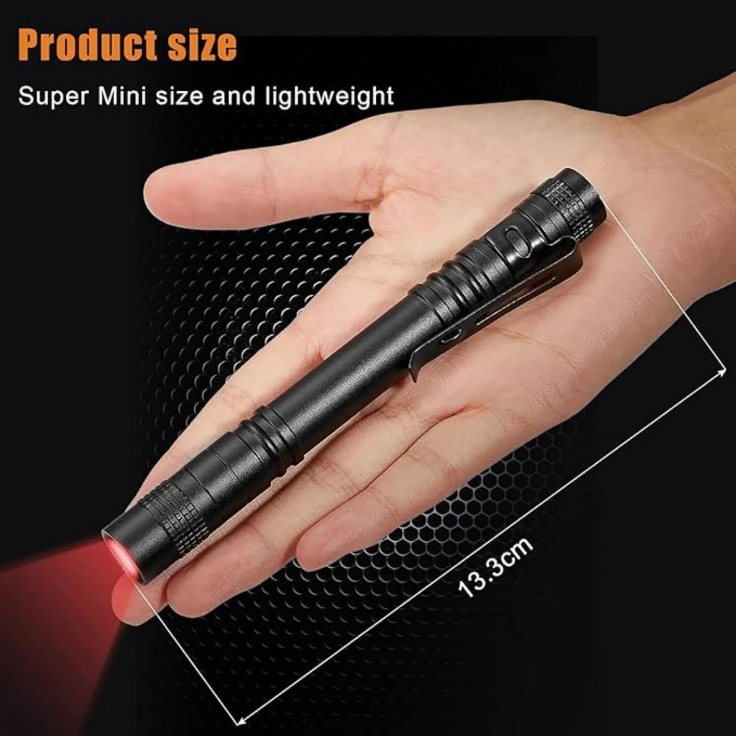Tuanse 6 Pcs Red Light Flashlight Red LED Flashlight Pen Light Bright Torch for Night Astronomy Aviation Observation Turtle Safe Beach