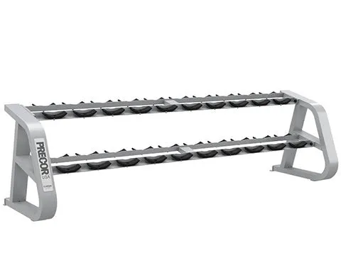 Used Precor Icarian 2 tier 10 pair Dumbbell Rack with Saddles