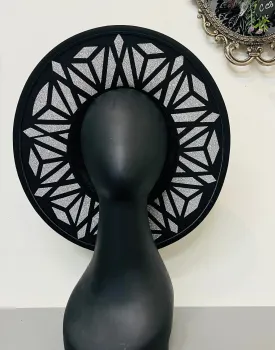 Vegan Felt Hat - XL Brim - Glitter Halo