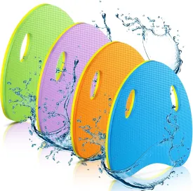 Wettarn 4 Pcs Swimming Kickboard for Kids Adult Swimming Training Aid Float Equipment with Handrail Hole EVA Foam Kick Board for Beginners Summer Pool Exercise Party Men Women