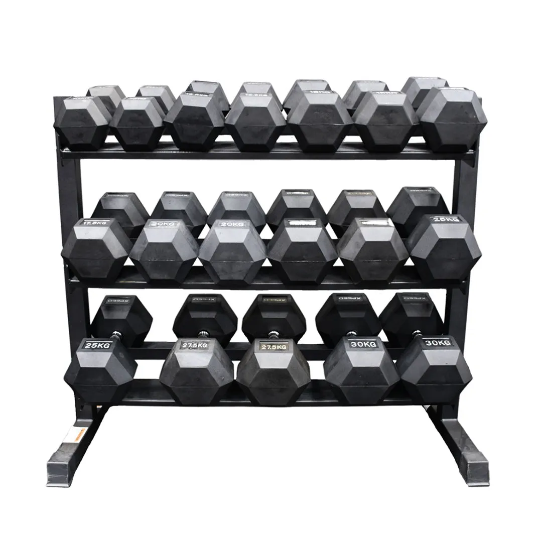 Xpeed 360kg Dumbbell Set   3 Tier Rack Package