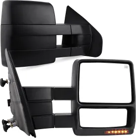 YITAMOTOR® Ford 2004-2006 F150 Series Pickup Power Heated LED Turn Signal Puddle Light Towing Mirrors