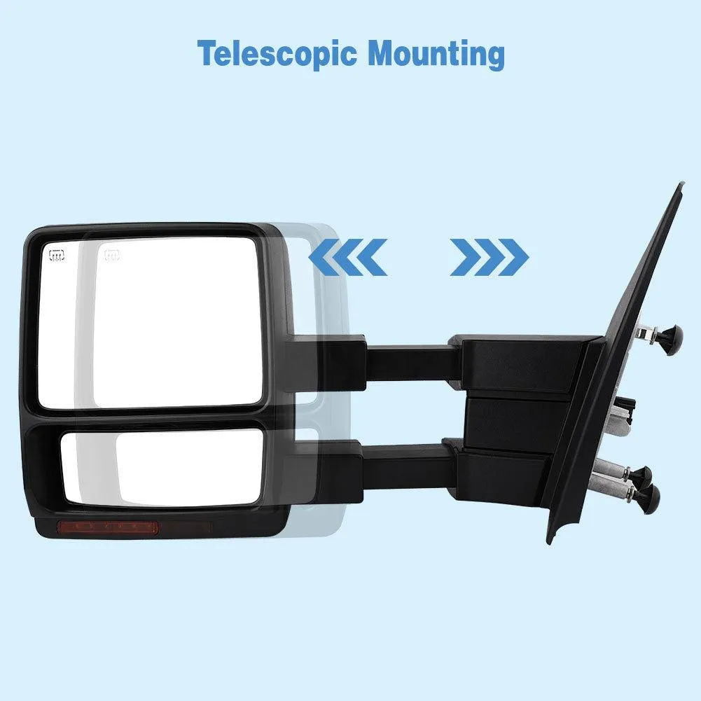 YITAMOTOR® Towing Mirrors For Ford 2004 - 2006 F150 Series Pickup Power Heated LED Turn Signal Puddle Light