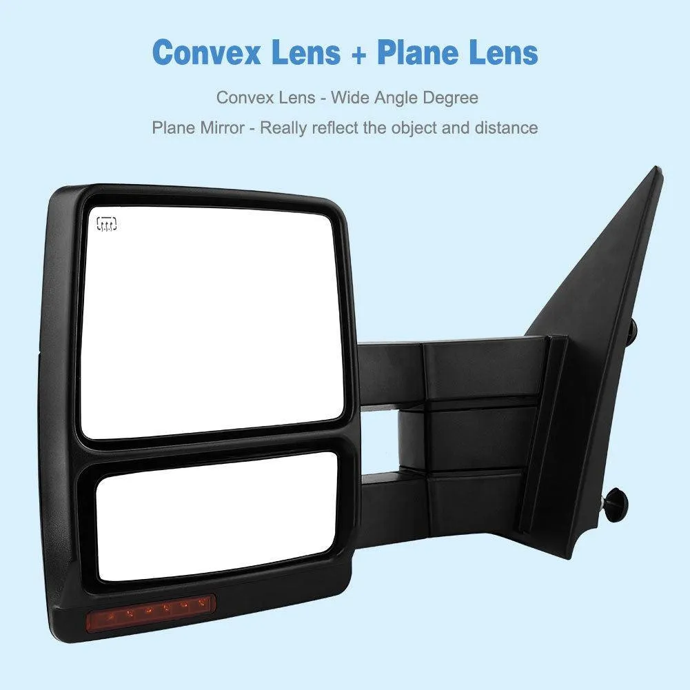 YITAMOTOR® Towing Mirrors For Ford 2004 - 2006 F150 Series Pickup Power Heated LED Turn Signal Puddle Light